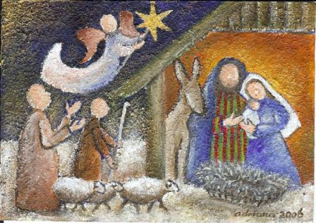 kerststal voor kerst kerstmis met jozef en maria geboorte jezus in kerststalletje met ezel en engel